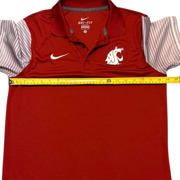 Nike Washington State Cougars Dri Fit Red Polo Shirt Football Size Small - Picture 2 of 3